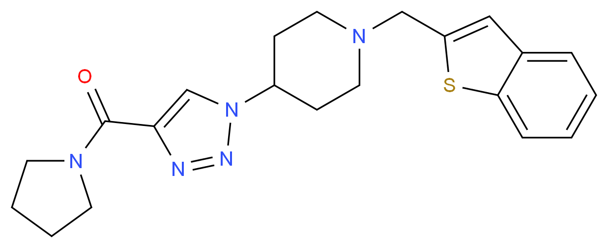 1-(1-benzothien-2-ylmethyl)-4-[4-(1-pyrrolidinylcarbonyl)-1H-1,2,3-triazol-1-yl]piperidine_分子结构_CAS_)