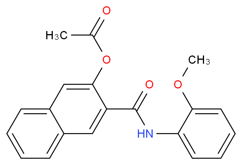 3-[(2-methoxyphenyl)carbamoyl]naphthalen-2-yl acetate_分子结构_CAS_7128-79-2