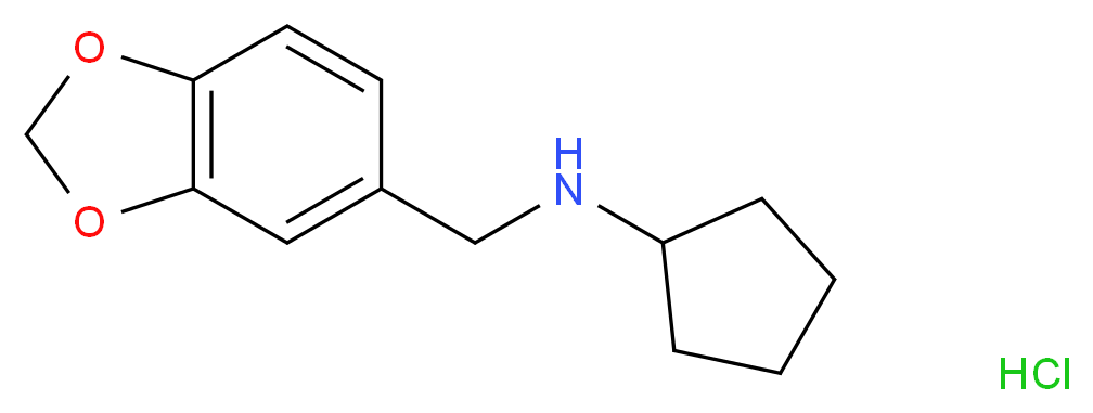 Benzo[1,3]dioxol-5-ylmethyl-cyclopentyl-amine hydrochloride_分子结构_CAS_)