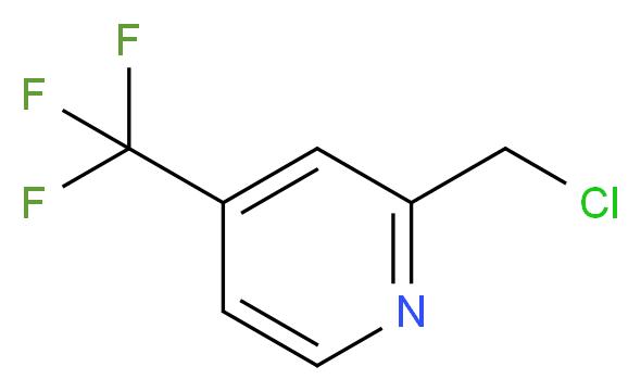 2-(chloromethyl)-4-(trifluoromethyl)pyridine_分子结构_CAS_215867-87-1