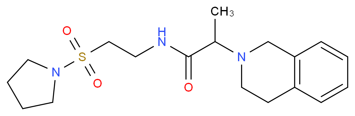 2-(3,4-dihydro-2(1H)-isoquinolinyl)-N-[2-(1-pyrrolidinylsulfonyl)ethyl]propanamide_分子结构_CAS_)