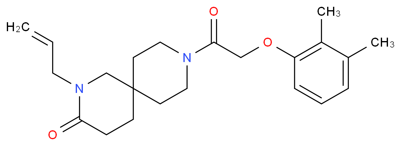 2-allyl-9-[(2,3-dimethylphenoxy)acetyl]-2,9-diazaspiro[5.5]undecan-3-one_分子结构_CAS_)
