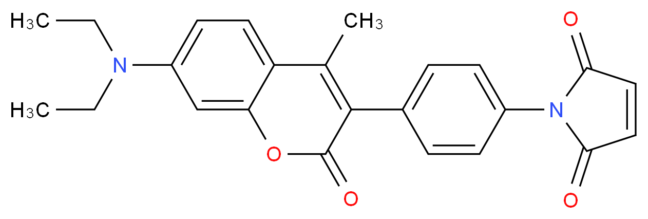 7-Diethylamino-3-(4-maleimidophenyl)-4-methylcoumarin_分子结构_CAS_76877-33-3)