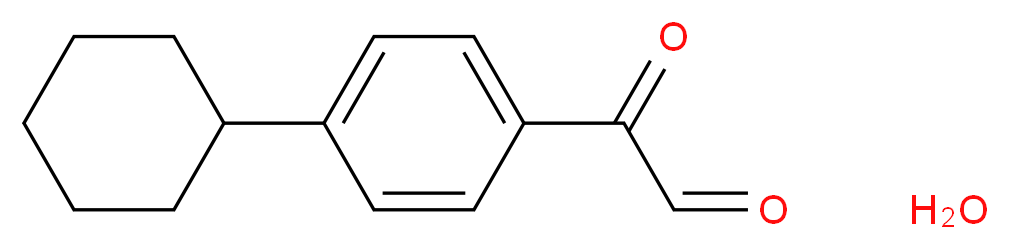 4-Cyclohexylphenylglyoxal hydrate_分子结构_CAS_99433-89-3)
