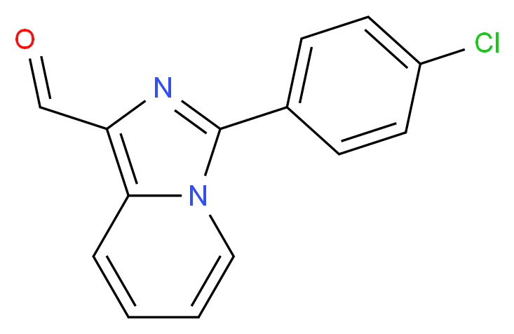 3-(4-Chlorophenyl)imidazo[1,5-a]pyridine-1-carbaldehyde_分子结构_CAS_446269-62-1)