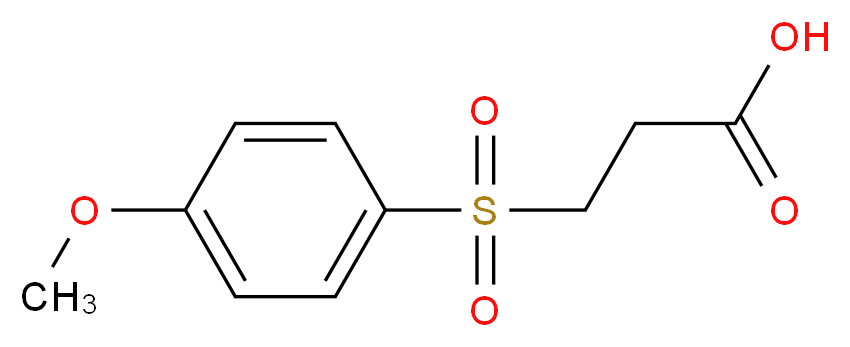 3-[(4-methoxyphenyl)sulfonyl]propanoic acid_分子结构_CAS_91062-23-6)