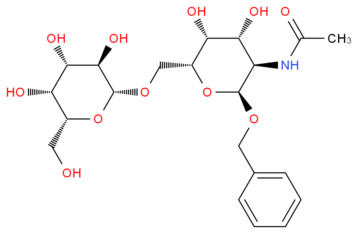 N-[(2S,3R,4R,5R,6R)-2-(benzyloxy)-4,5-dihydroxy-6-({[(2R,3R,4S,5R,6R)-3,4,5-trihydroxy-6-(hydroxymethyl)oxan-2-yl]oxy}methyl)oxan-3-yl]acetamide_分子结构_CAS_93496-44-7