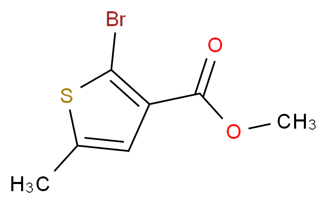 Methyl 2-bromo-5-methylthiophene-3-carboxylate_分子结构_CAS_944709-72-2)