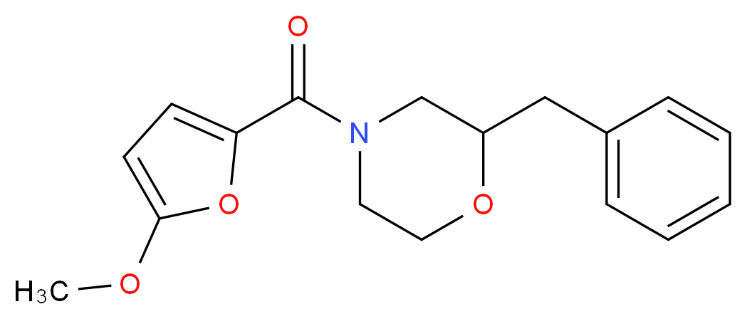 2-benzyl-4-(5-methoxy-2-furoyl)morpholine_分子结构_CAS_)