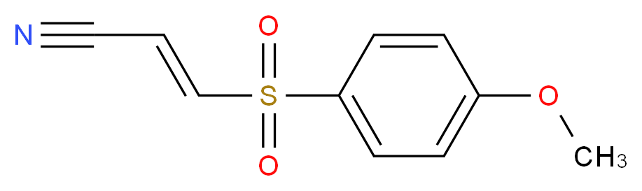 (2E)-3-(4-methoxybenzenesulfonyl)prop-2-enenitrile_分子结构_CAS_64326-50-7