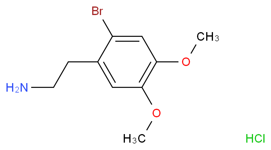 2-(2-bromo-4,5-dimethoxyphenyl)ethanamine hydrochloride_分子结构_CAS_63375-81-5)