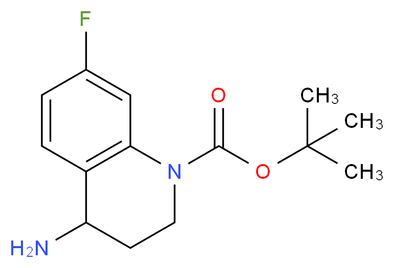 tert-butyl 4-amino-7-fluoro-3,4-dihydroquinoline-1(2H)-carboxylate_分子结构_CAS_)
