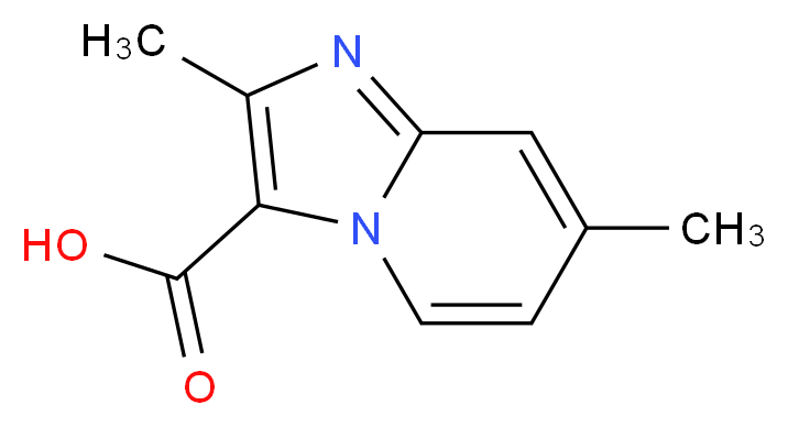 2,7-Dimethylimidazo[1,2-a]pyridine-3-carboxylic acid_分子结构_CAS_81438-53-1)
