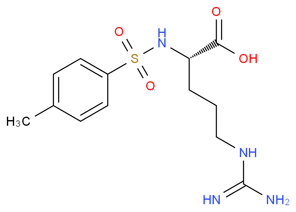 (2S)-5-carbamimidamido-2-(4-methylbenzenesulfonamido)pentanoic acid_分子结构_CAS_1159-15-5