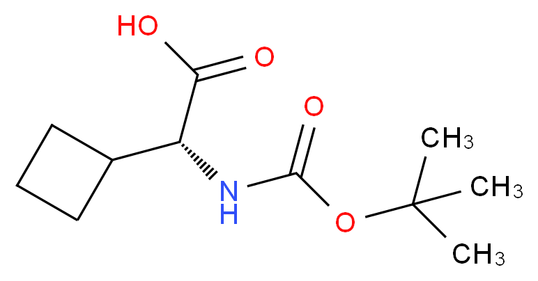 (2R)-2-{[(tert-butoxy)carbonyl]amino}-2-cyclobutylacetic acid_分子结构_CAS_155905-78-5