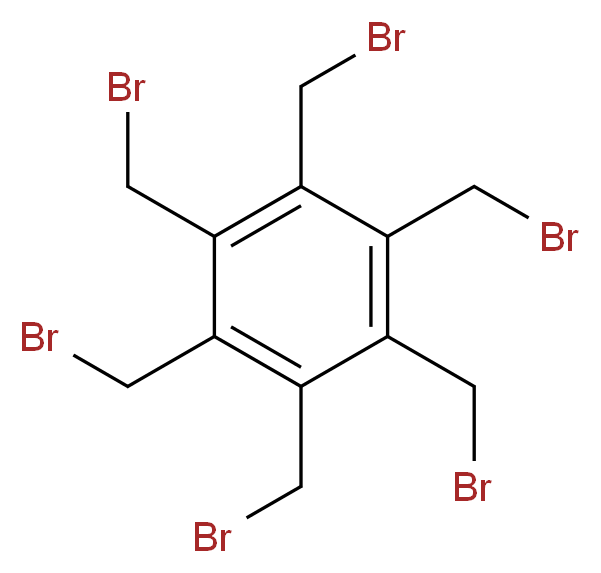 hexakis(bromomethyl)benzene_分子结构_CAS_3095-73-6