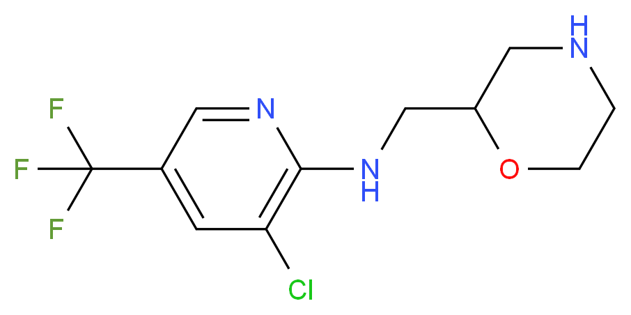 3-chloro-N-(2-morpholinylmethyl)-5-(trifluoromethyl)-2-pyridinamine_分子结构_CAS_)