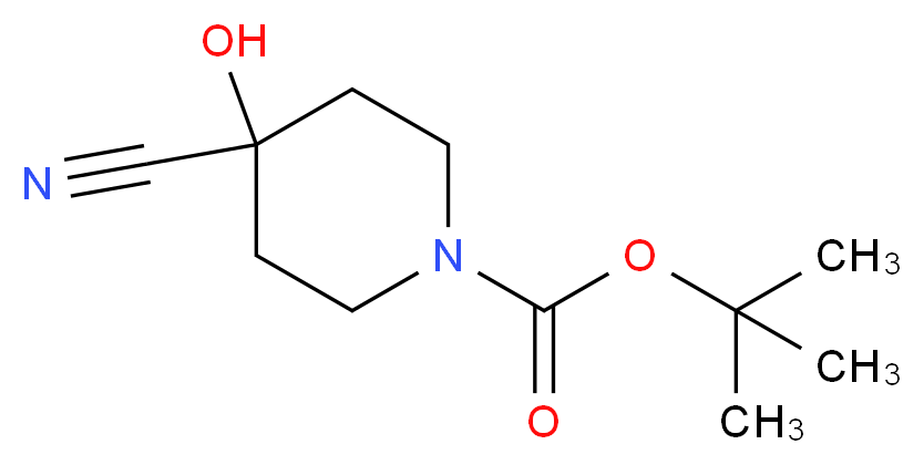 1-Boc-4-cyano-4-hydroxypiperidine_分子结构_CAS_908140-15-8)