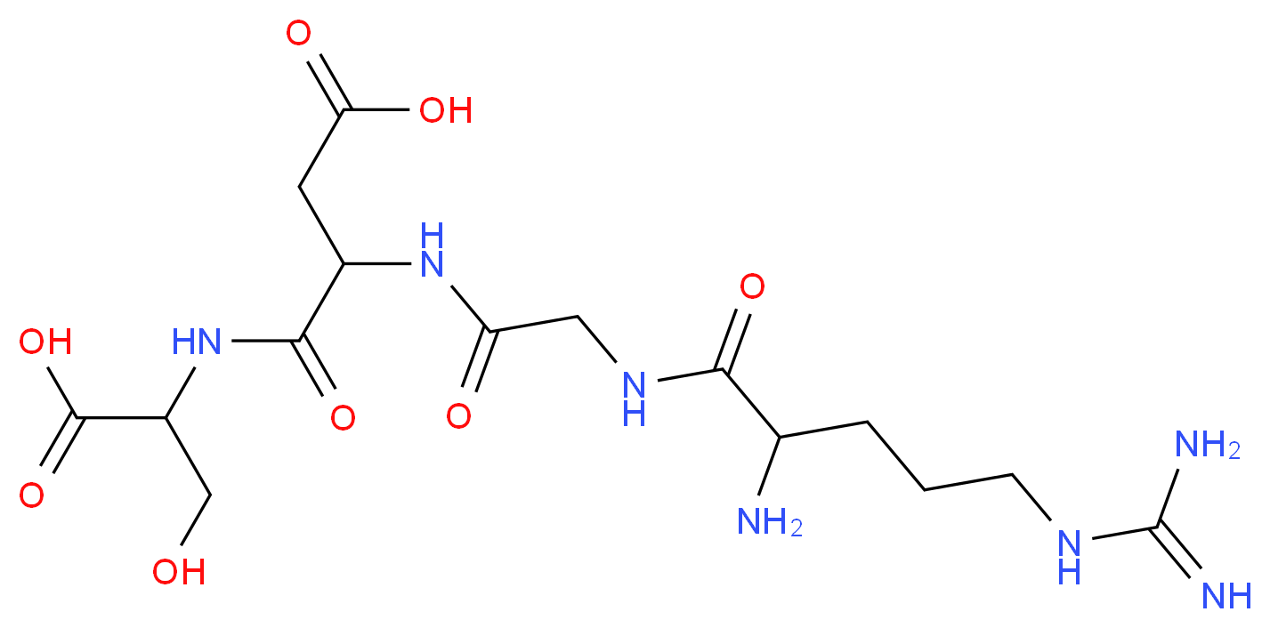 3-[2-(2-amino-5-carbamimidamidopentanamido)acetamido]-3-[(1-carboxy-2-hydroxyethyl)carbamoyl]propanoic acid_分子结构_CAS_91037-65-9