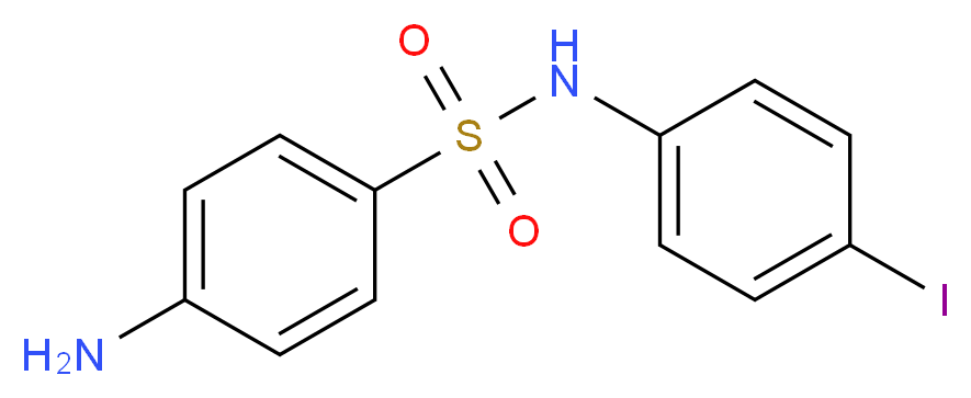 4-amino-N-(4-iodophenyl)benzene-1-sulfonamide_分子结构_CAS_6965-75-9