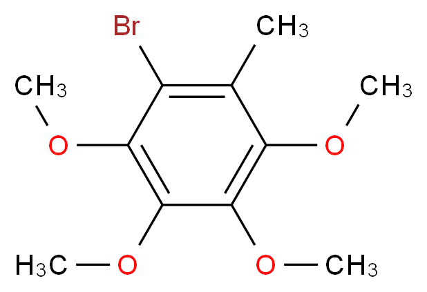 2-Bromo-3,4,5,6-tetramethoxytoluene_分子结构_CAS_73875-27-1)