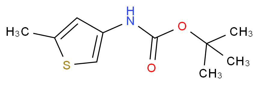 tert-butyl N-(5-methylthiophen-3-yl)carbamate_分子结构_CAS_)