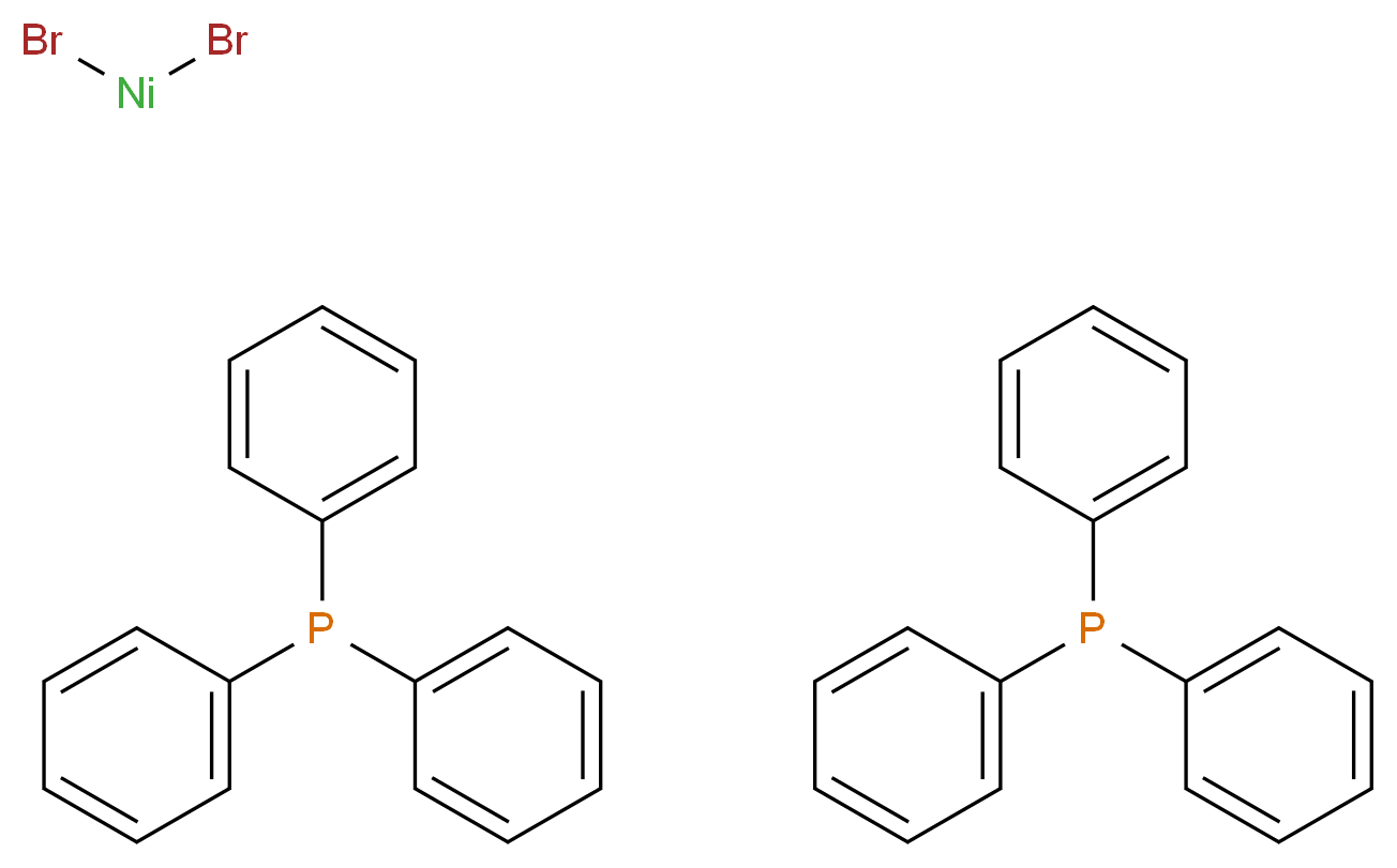 dibromonickel; bis(triphenylphosphane)_分子结构_CAS_14126-37-5