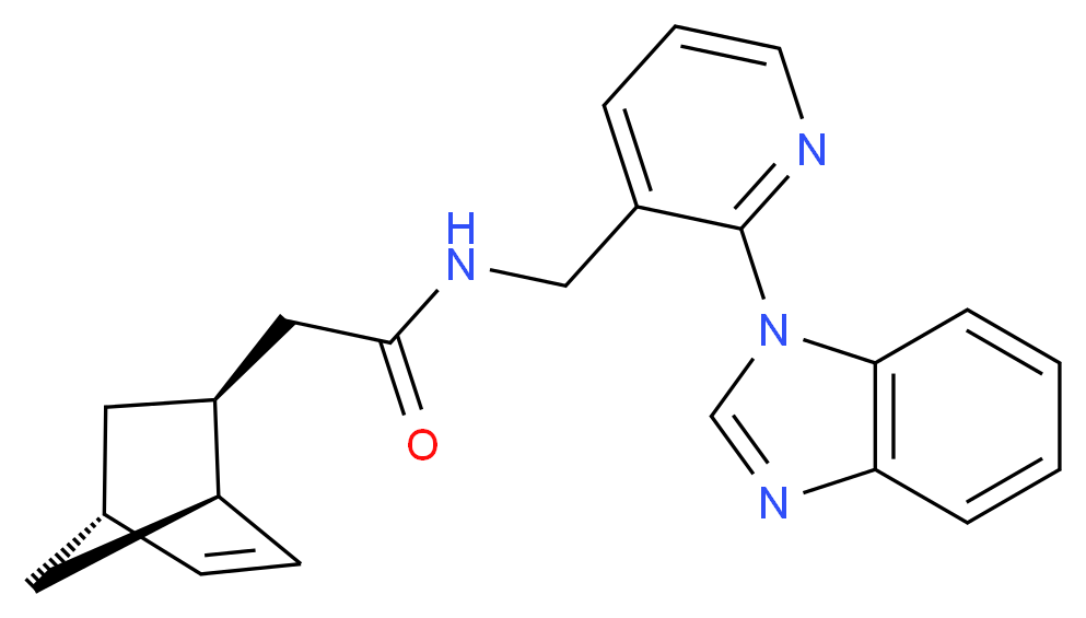 N-{[2-(1H-benzimidazol-1-yl)-3-pyridinyl]methyl}-2-[(1S*,2S*,4S*)-bicyclo[2.2.1]hept-5-en-2-yl]acetamide_分子结构_CAS_)
