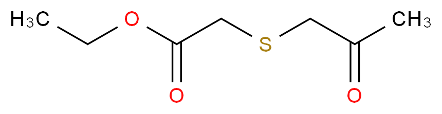 ethyl 2-[(2-oxopropyl)sulfanyl]acetate_分子结构_CAS_64878-05-3