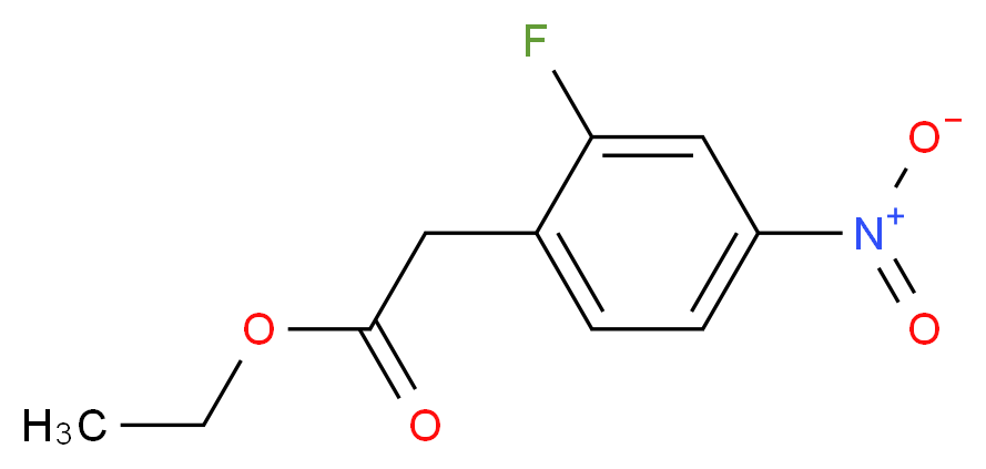 ethyl 2-(2-fluoro-4-nitrophenyl)acetate_分子结构_CAS_1160623-38-0