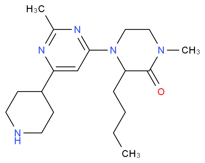3-butyl-1-methyl-4-(2-methyl-6-piperidin-4-ylpyrimidin-4-yl)piperazin-2-one_分子结构_CAS_)