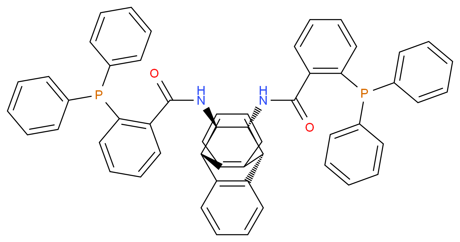 2-(diphenylphosphanyl)-N-[(1S,8S,15R,16R)-16-[2-(diphenylphosphanyl)benzamido]tetracyclo[6.6.2.0<sup>2</sup>,<sup>7</sup>.0<sup>9</sup>,<sup>1</sup><sup>4</sup>]hexadeca-2(7),3,5,9(14),10,12-hexaen-15-yl]benzamide_分子结构_CAS_152140-65-3