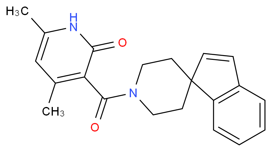 4,6-dimethyl-3-(1'H-spiro[indene-1,4'-piperidin]-1'-ylcarbonyl)pyridin-2(1H)-one_分子结构_CAS_)