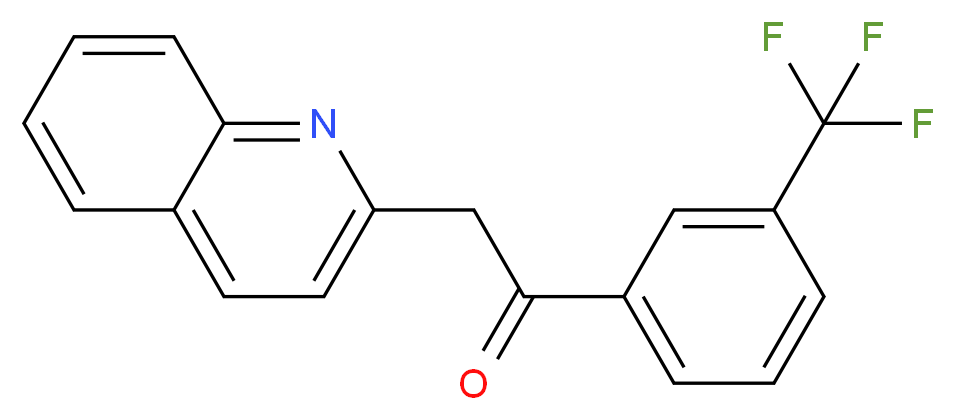 2-Quinolin-2-yl-1-[3-(trifluoromethyl)phenyl]ethanone_分子结构_CAS_)