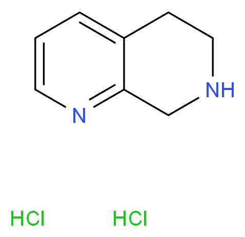 5,6,7,8-Tetrahydro-[1,7]naphthyridine dihydrochloride_分子结构_CAS_351038-62-5)