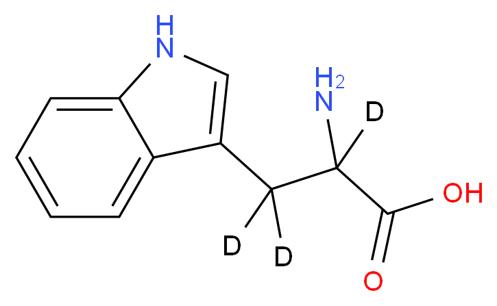 2-amino-3-(1H-indol-3-yl)(<sup>2</sup>H<sub>3</sub>)propanoic acid_分子结构_CAS_340257-61-6