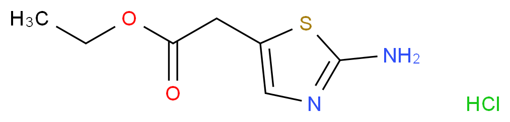 Ethyl 2-(2-aminothiazol-5-yl)acetate hydrochloride_分子结构_CAS_62557-32-8)