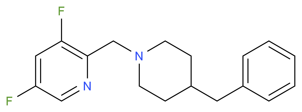 2-[(4-benzyl-1-piperidinyl)methyl]-3,5-difluoropyridine_分子结构_CAS_)