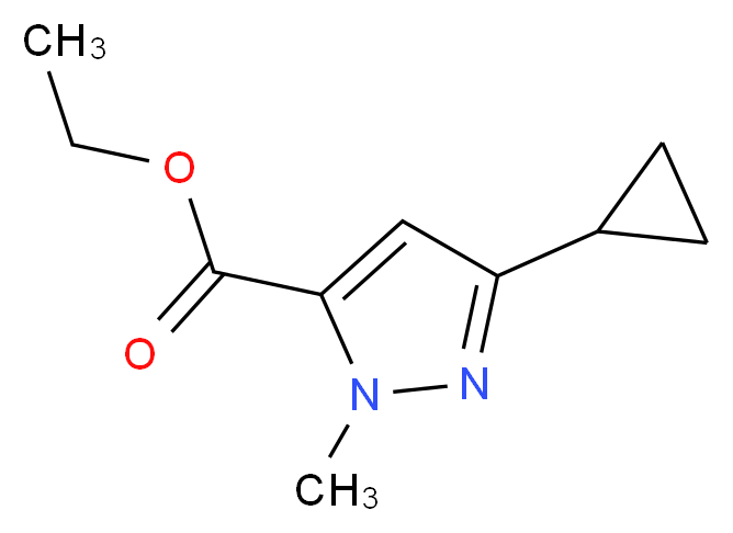 ethyl 3-cyclopropyl-1-methyl-1H-pyrazole-5-carboxylate_分子结构_CAS_133261-11-7