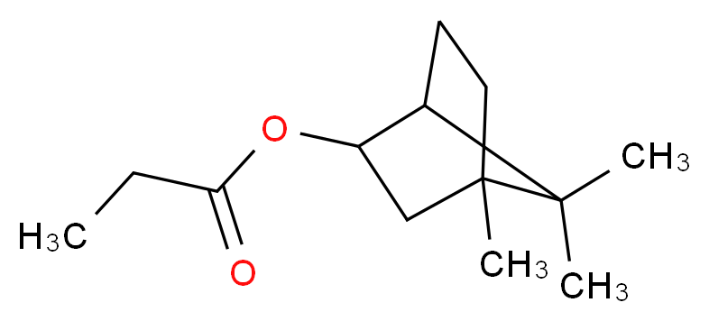 4,7,7-trimethylbicyclo[2.2.1]heptan-2-yl propanoate_分子结构_CAS_2756-56-1