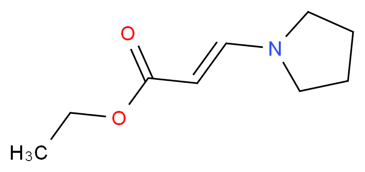 ethyl (2E)-3-(pyrrolidin-1-yl)prop-2-enoate_分子结构_CAS_65651-80-1