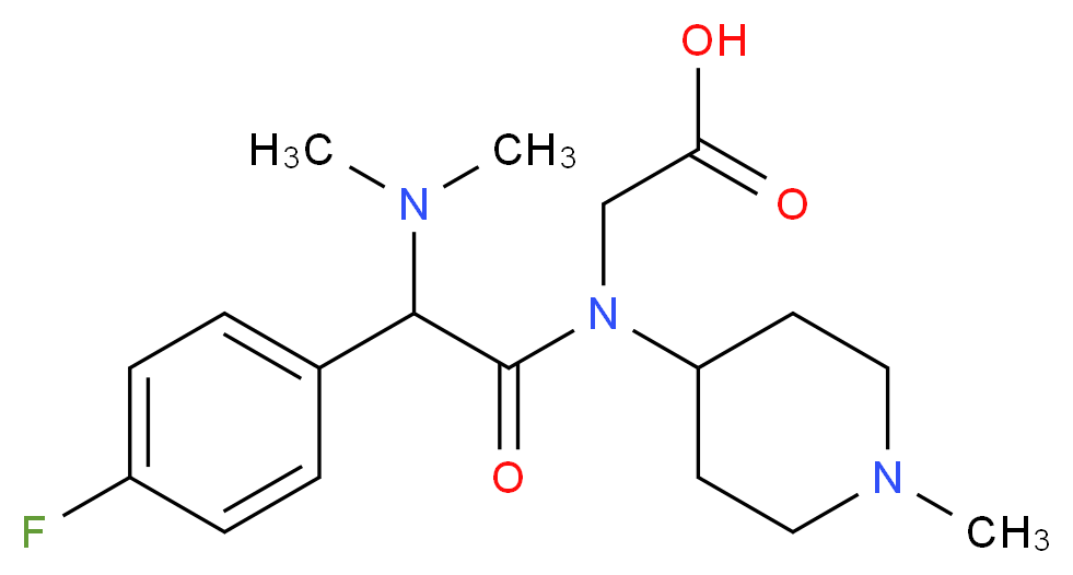 N-[(dimethylamino)(4-fluorophenyl)acetyl]-N-(1-methyl-4-piperidinyl)glycine_分子结构_CAS_)