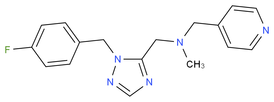1-[1-(4-fluorobenzyl)-1H-1,2,4-triazol-5-yl]-N-methyl-N-(pyridin-4-ylmethyl)methanamine_分子结构_CAS_)