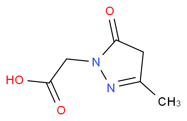 2-(3-methyl-5-oxo-4,5-dihydro-1H-pyrazol-1-yl)acetic acid_分子结构_CAS_30979-39-6