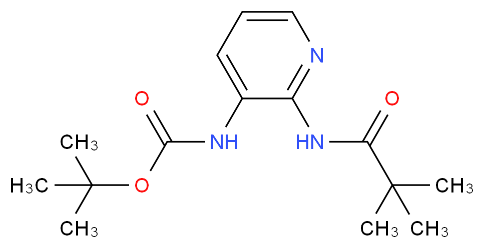 [2-(2,2-Dimethyl-propionylamino)-pyridin-3-yl]-carbamic acid tert-butyl ester_分子结构_CAS_)