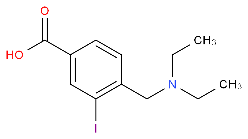 4-((DiethylaMino)Methyl)-3-iodobenzoic acid_分子结构_CAS_1131614-39-5)