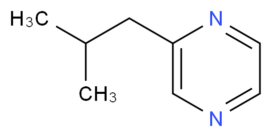 2-(2-methylpropyl)pyrazine_分子结构_CAS_29460-92-2