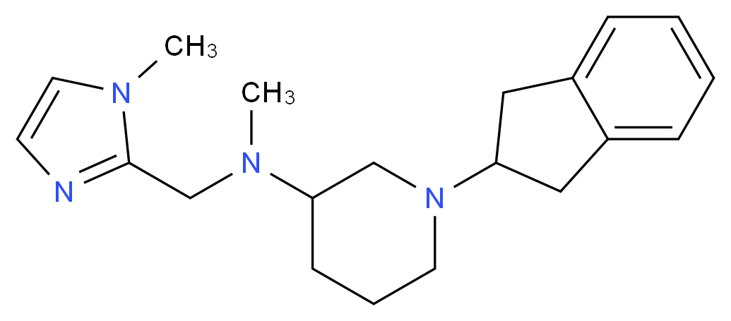 1-(2,3-dihydro-1H-inden-2-yl)-N-methyl-N-[(1-methyl-1H-imidazol-2-yl)methyl]-3-piperidinamine_分子结构_CAS_)