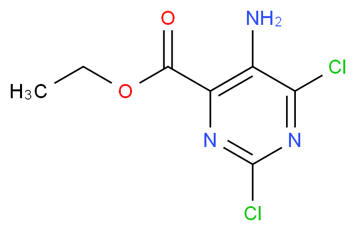 Ethyl 5-amino-2,6-dichloropyrimidine-4-carboxylate_分子结构_CAS_54368-62-6)