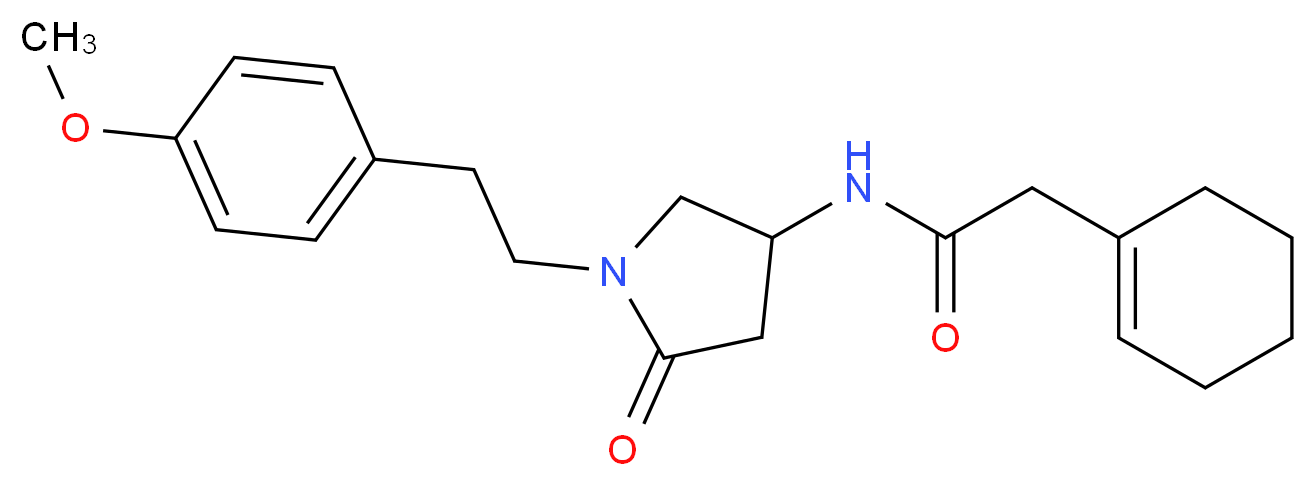 2-(1-cyclohexen-1-yl)-N-{1-[2-(4-methoxyphenyl)ethyl]-5-oxo-3-pyrrolidinyl}acetamide_分子结构_CAS_)